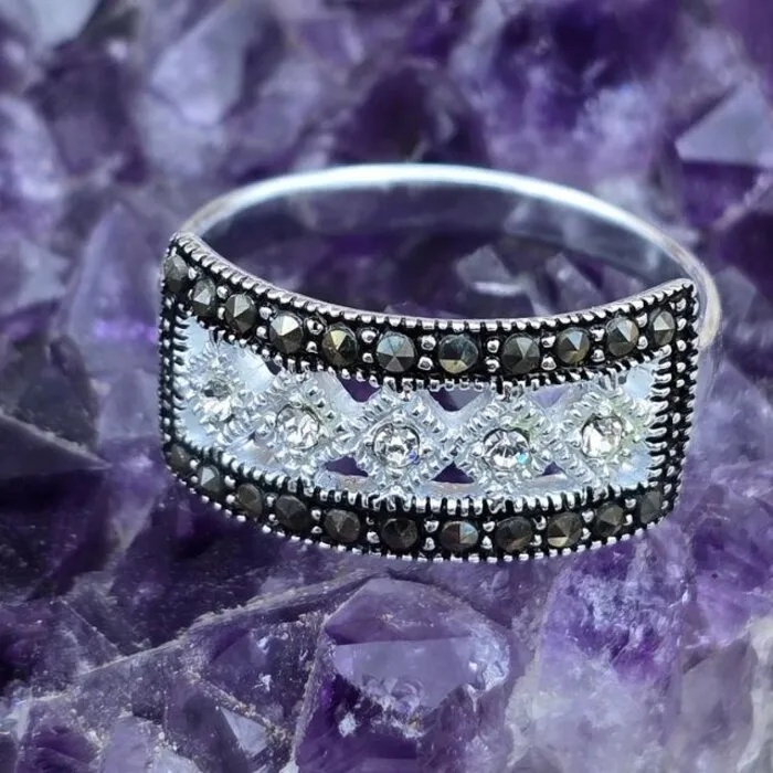 Zilveren ring Shine