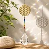 Regenboogkristal met chakra levensbloem