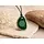 Agaatschijf hanger met levensbloem groen