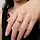Tricolore ring zilver goud maat US 12,5