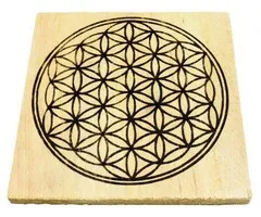 Oplaadplaat Palo Santo Levensbloem 10cm