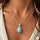 Zilver hanger Larimar