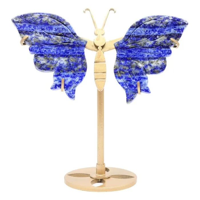 Vlinder Lapis lazuli op sokkel
