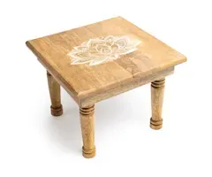 Altaartafeltje Lotus mangohout whitewash