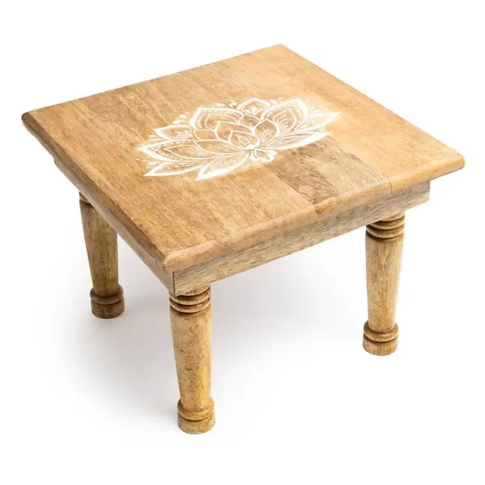 Altaartafeltje Lotus mangohout whitewash
