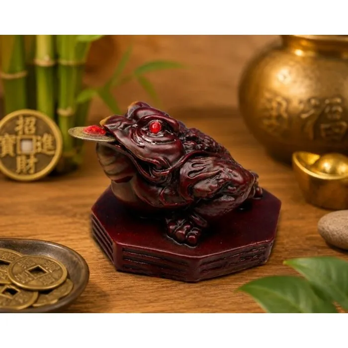 Feng shui kikker rood