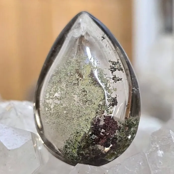 Fantoomkwarts (Lodoliet / Garden Quartz) Druppel 44 mm