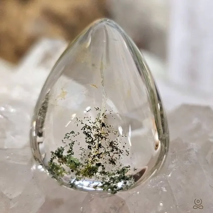 Fantoomkwarts / Lodoliet (Garden Quartz) Druppel – Uniek Exemplaar