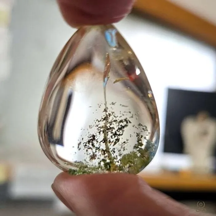 Fantoomkwarts / Lodoliet (Garden Quartz) Druppel – Uniek Exemplaar