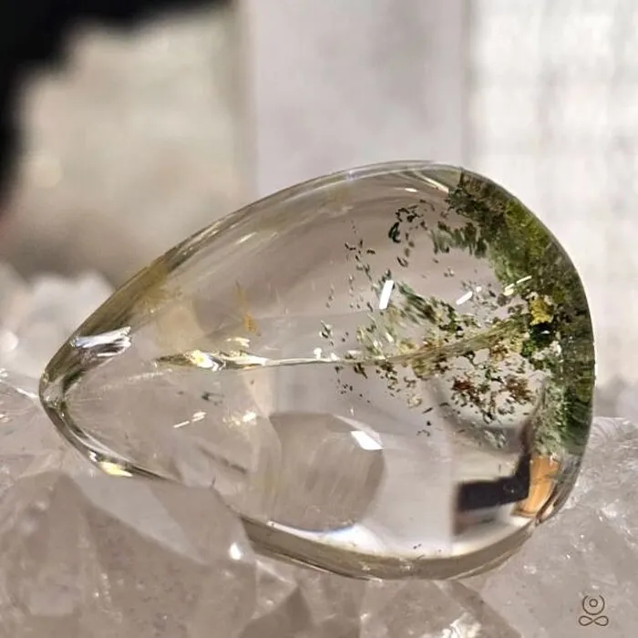Fantoomkwarts / Lodoliet (Garden Quartz) Druppel – Uniek Exemplaar