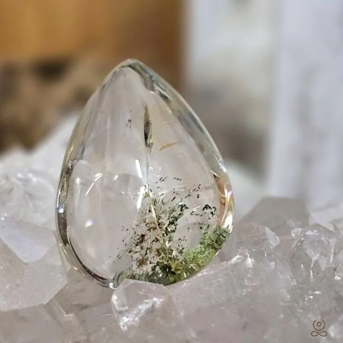 Fantoomkwarts / Lodoliet (Garden Quartz) Druppel – Uniek Exemplaar