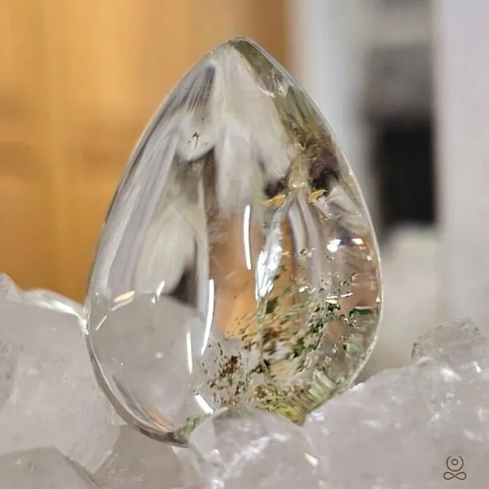 Fantoomkwarts / Lodoliet (Garden Quartz) Druppel – Uniek Exemplaar