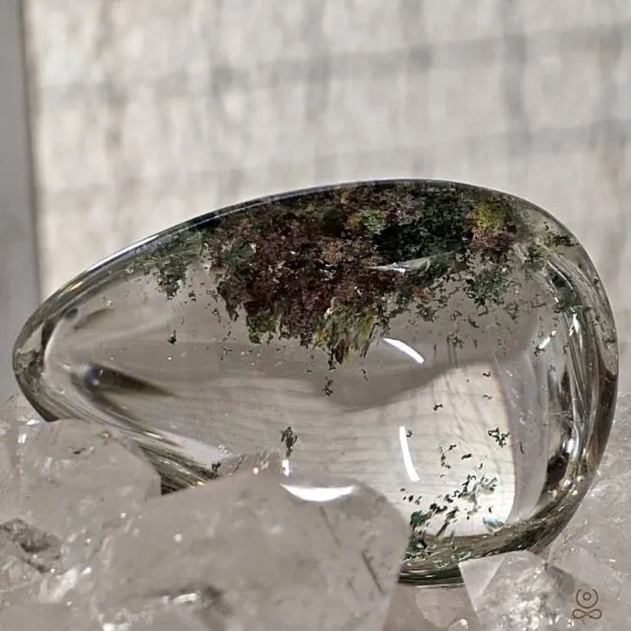 Fantoomkwarts / Lodoliet (Garden Quartz) Druppel – 44 mm