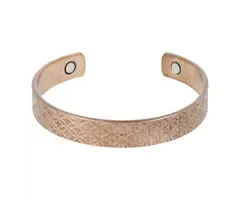 Armband koper Bloem des Levens motief magnetisch