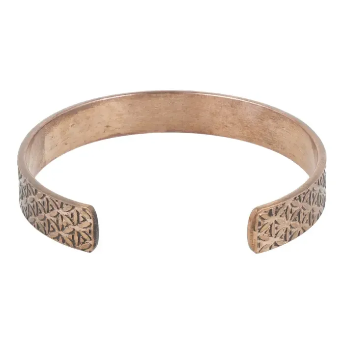 Armband koper Bloem des Levens motief magnetisch