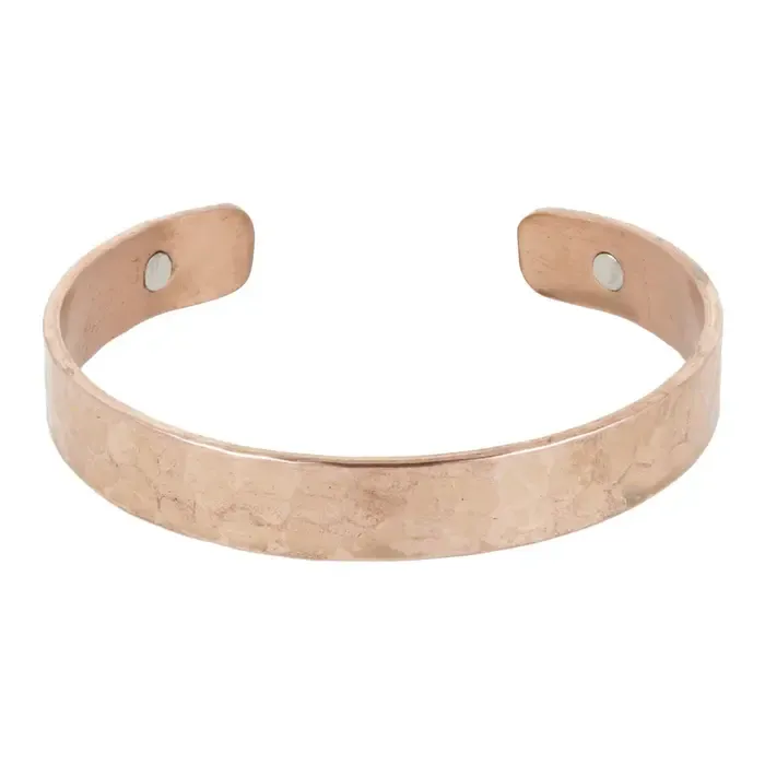 Armband koper gehamerd magnetisch
