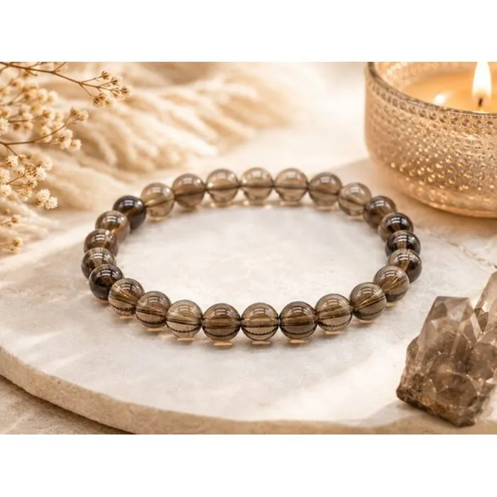 Armband rookkwarts 8 mm