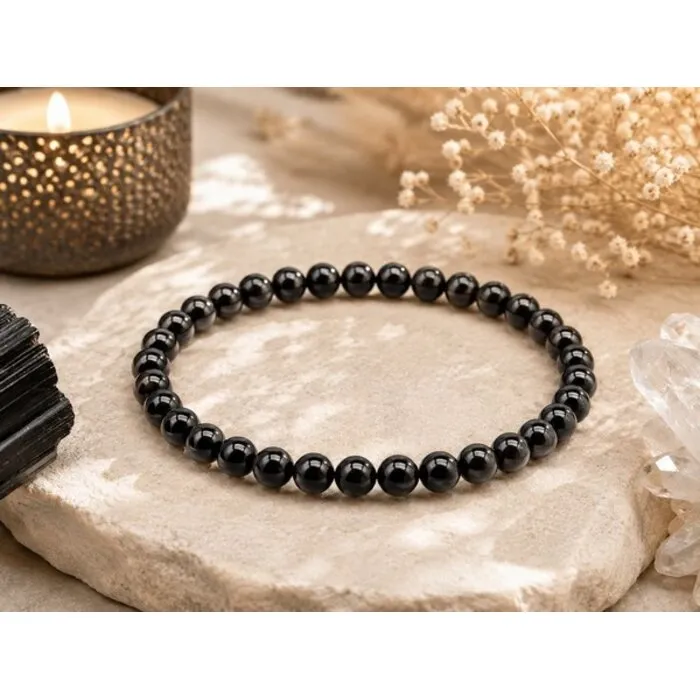 Armband zwarte Toermalijn 4 mm
