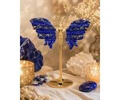 Vlinder Lapis lazuli op sokkel