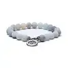 Mala/armband amazoniet elastisch met lotus