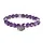 Mala/armband amethist elastisch met lotus