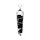 Shungiet hanger met hars, gebitermineerd en verzilverd met veterhanger