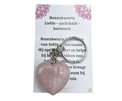 Edelsteen Sleutelhanger Rozenkwarts
