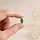 Zilver hanger Groene onyx  rechthoek