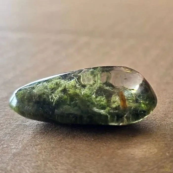 Unieke Lodoliet druppel edelsteen – Garden Quartz 35 mm
