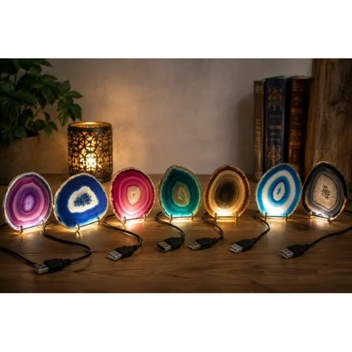 Mini Agaat met led lampje