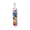 Chakra-hanger met hars en spiraal, verzilverd
