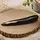 Versteend hout massage steen 16 cm - donker