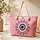 Strandtas & Weekendtas Boze Oog Roze 55 cm