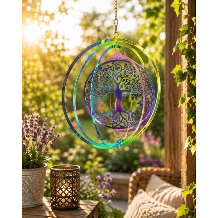 Cosmo Wind Spinner Tree of Life Regenboog