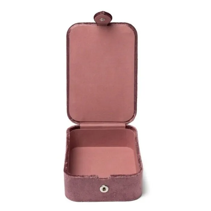 Sieraden / tarotdoos fluweel roze met godin