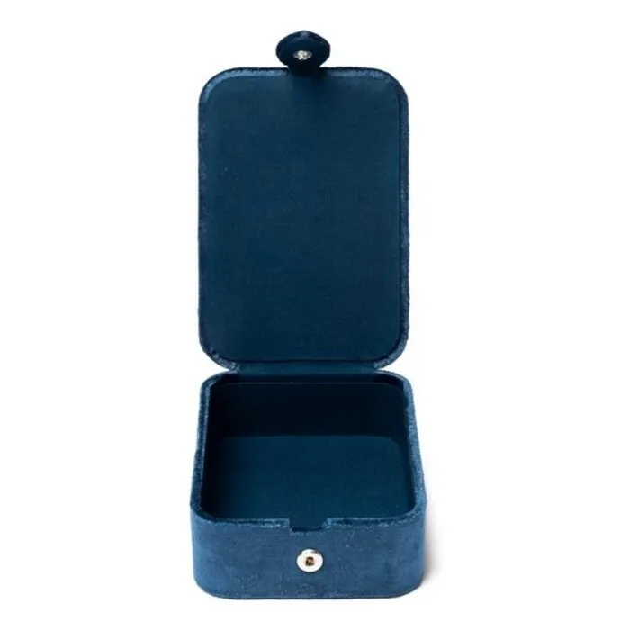 Sieraden / tarotdoos fluweel blauw met maan