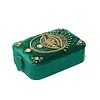 Sieraden / tarotdoos fluweel groen met tarot oog