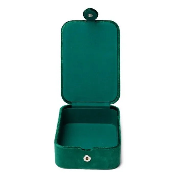 Sieraden / tarotdoos fluweel groen met tarot oog