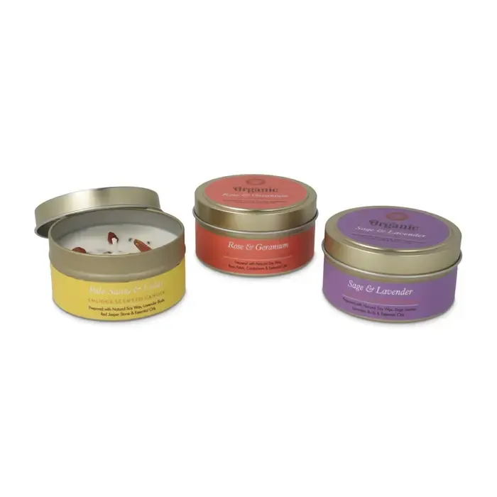 Geurkaars smudge SET van 3 Organic Goodness