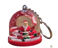 Kerst Sleutelhanger met Sneeuwbol