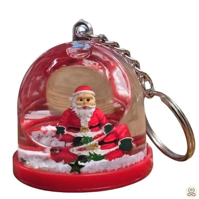 Kerst Sleutelhanger met Sneeuwbol