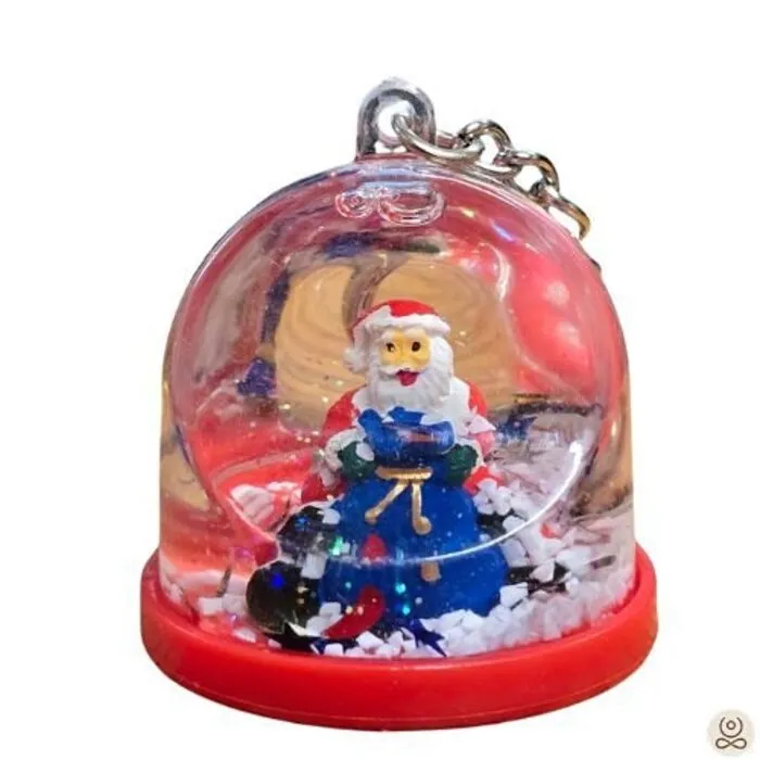 Kerst Sleutelhanger met Sneeuwbol