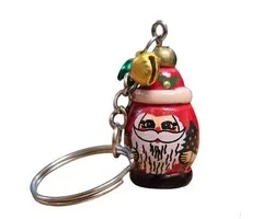 Sleutelhanger kerstman met belletjes