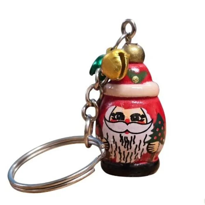 Sleutelhanger kerstman met belletjes