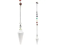 Pendel seleniet met chakra ketting