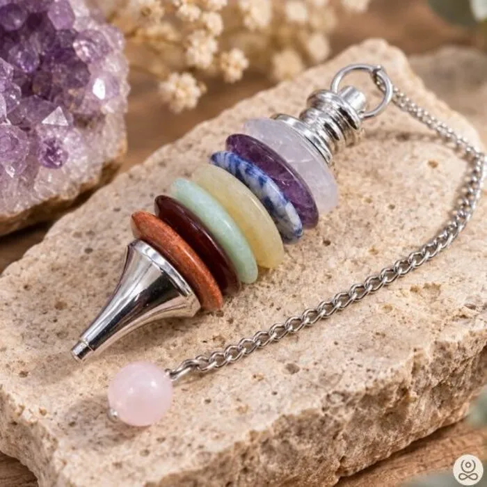 7 Chakra Pendel met Gestapelde Schijfjes