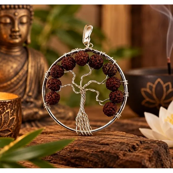 Hanger levensboom met rudraksha