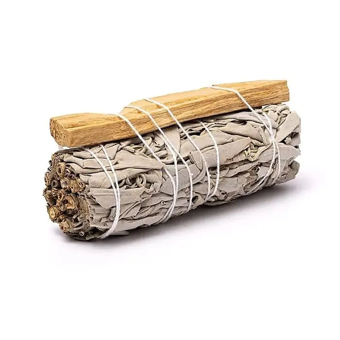 Witte salie smudge met Palo Santo