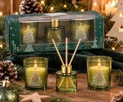 Kerst geurset Dennenboom 3 delig