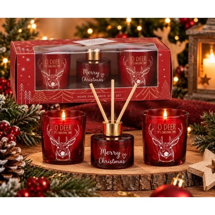 Kerst geurset Rendier 3 delig